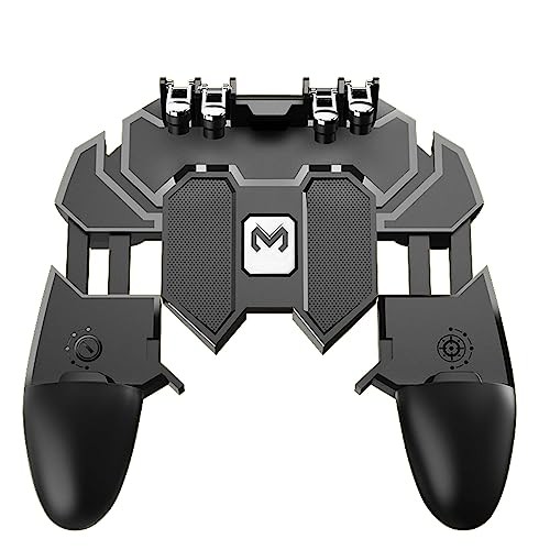 for Mobile Game Controller, [Upgrade] Phone Controller Gamepad with 6 Black