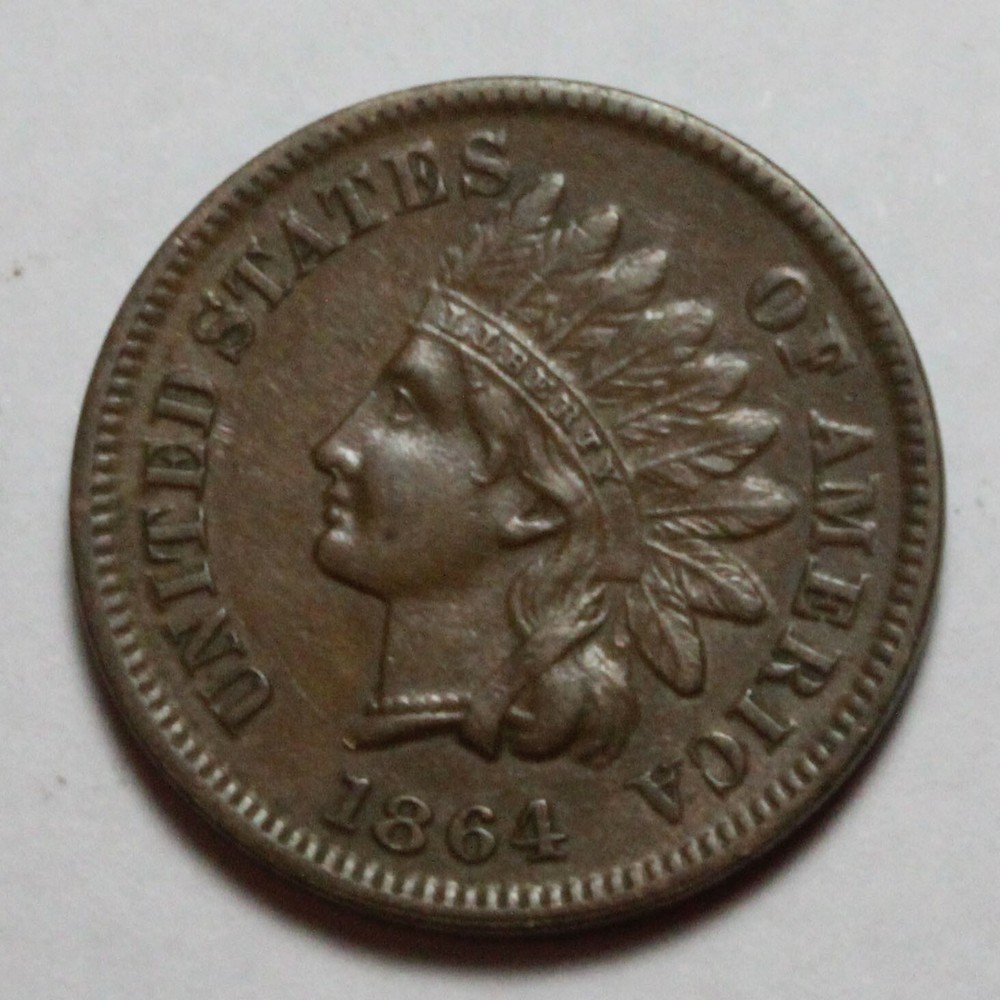 1864 W/ L Indian Head Cent UR42