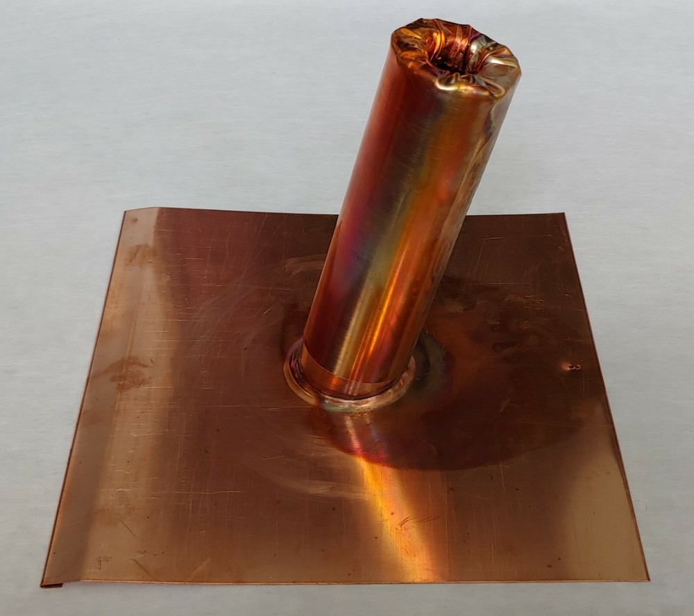 COPPER ROOF JACK VENT STACK for PVC plumbing pipe