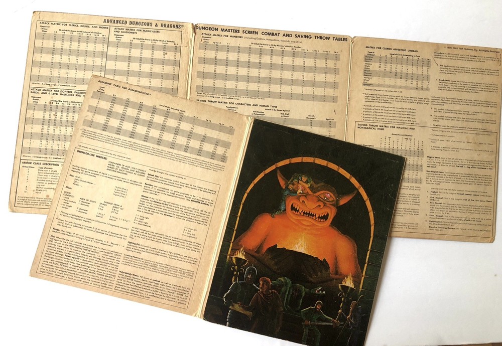 Vintage Dungeon Masters Screen 1981