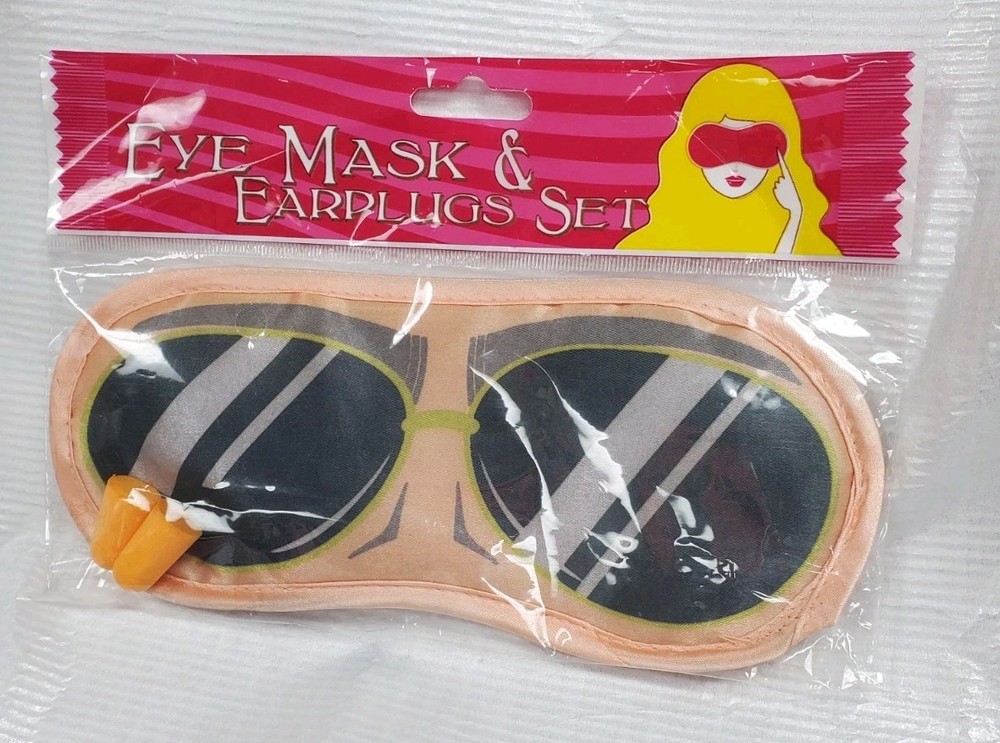 Eye Mask & Earplugs Set- New