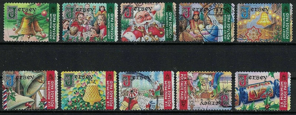 JERSEY:2001 SC#1011a-e -1012a-e Used Christmas je267