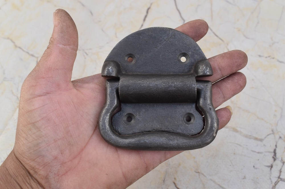 Vintage Cast Iron knocker chest door ring Pull drop handle knobs 4 pic