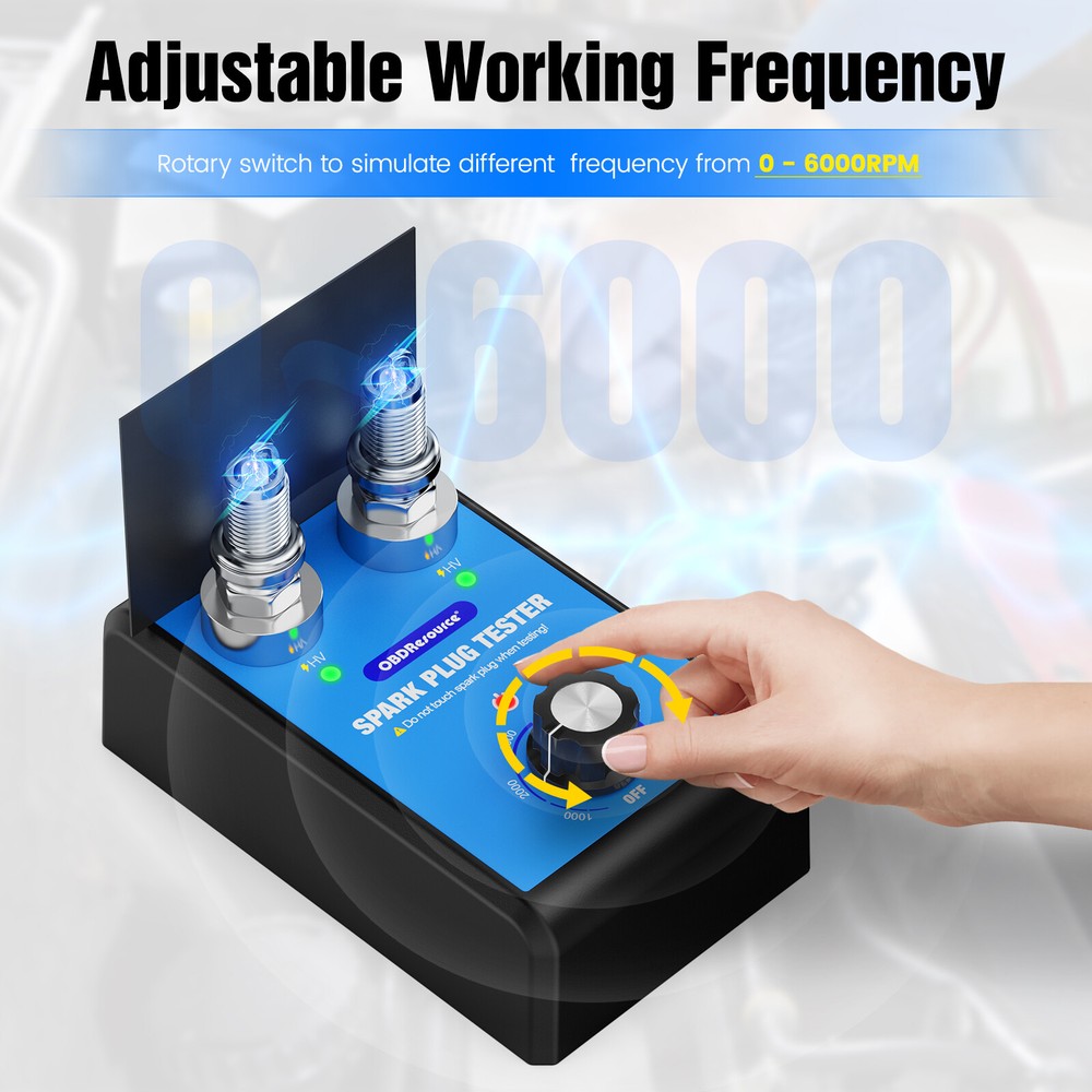 2024 Spark Plug Tester Dual Hole Diagnostic Tool Gasoline Car Ignition Analyzer