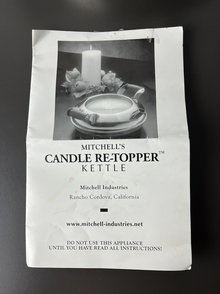 Vintage Mitchell's Candle Re-Topper Kettle
