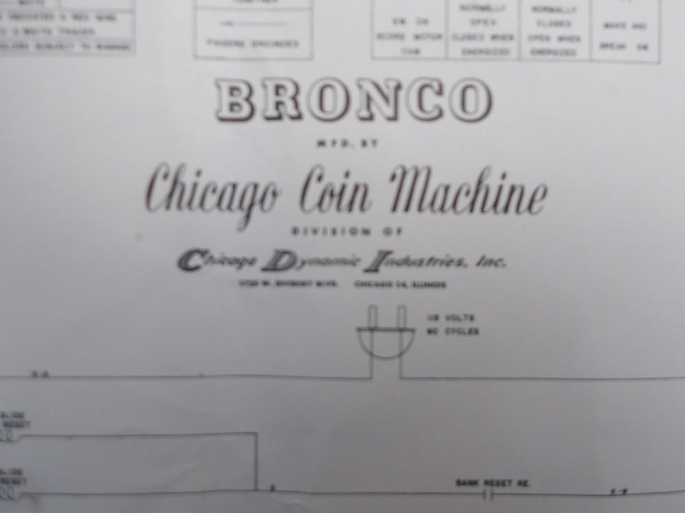 Chicago Coin: Bronco - Schematic