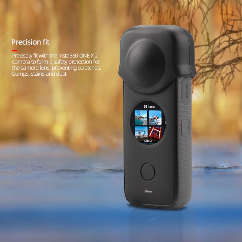 Anti-Scratch Silicone Lens Protective Cover Case Cap For Insta360 ONE X2 Camera