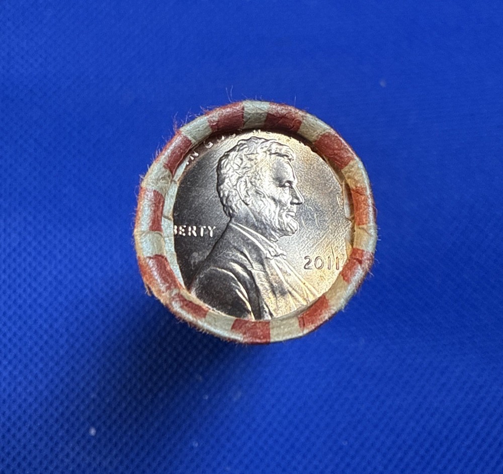 2011-P & D Lincoln Shield Cent Rolls. OBW Fed Wrapped BU Rolls.