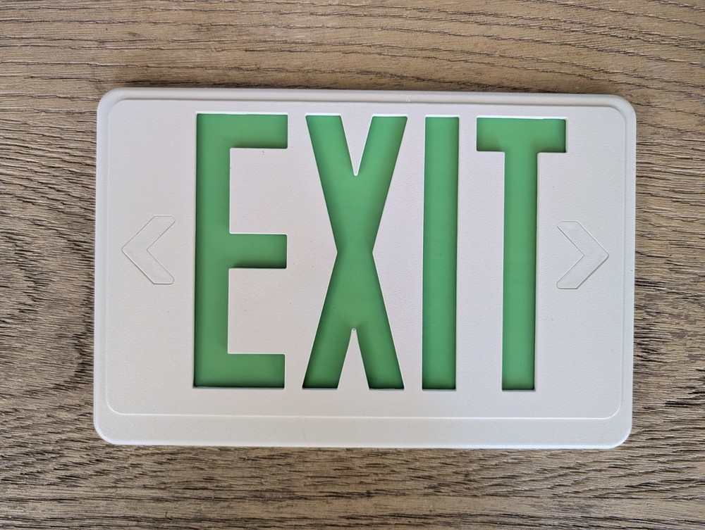 Emergency Green Exit Sign Cover Only 8"x 12"