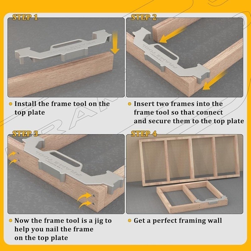 Premium Wall Stud Framing Tool Solid Aluminum Easy to Use Time Saver Jig