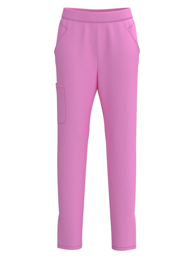 Women's 4 Way STRETCH Panel Side Top with Slit Zipper Scrub Pants