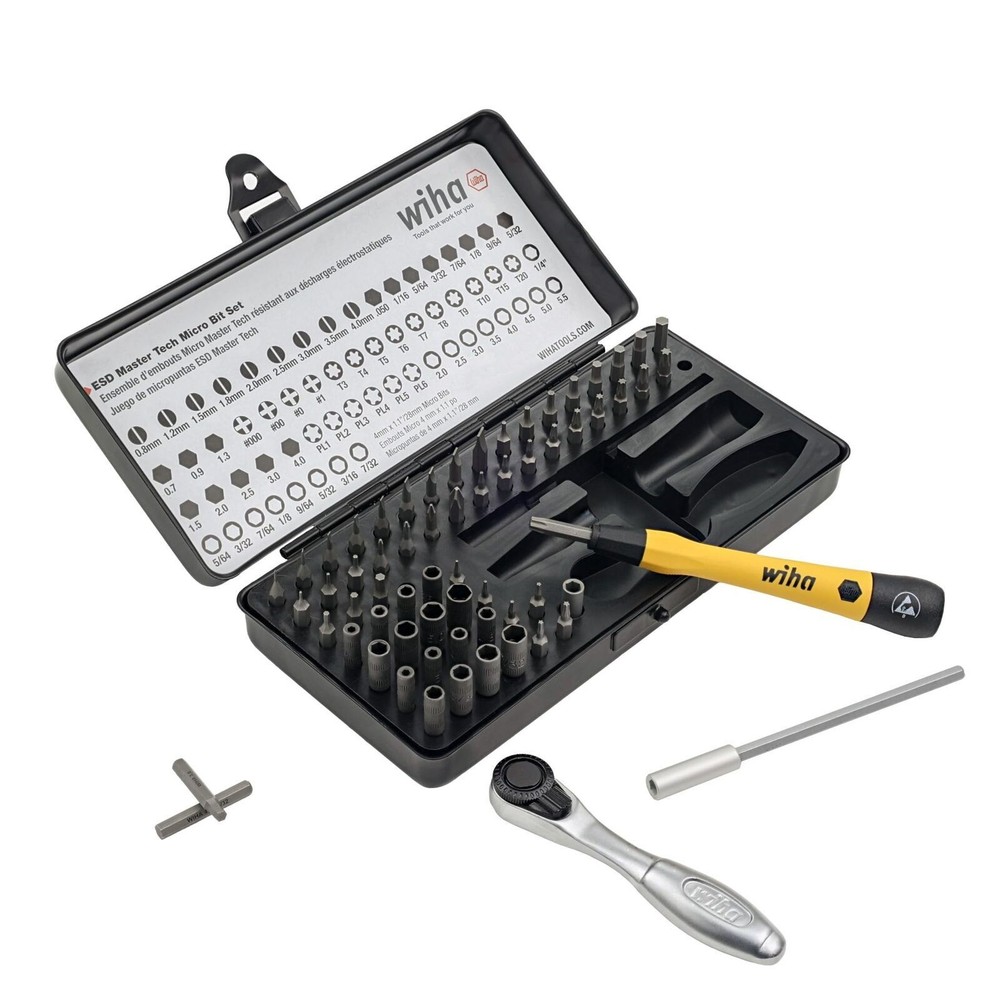 65 Piece System 4 ESD Safe Master Technician Ratchet and MicroBits Set