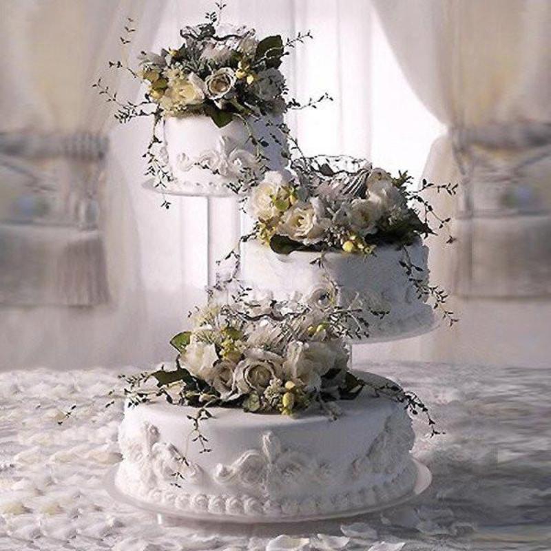 3 TIER CASCADE WEDDING CAKE STAND (STYLE R300)