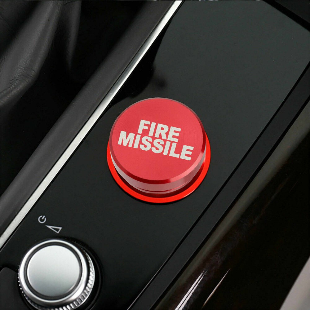 2PCS Universal Fire Missile Eject Button Car Cigarette Lighter Cover Accessories