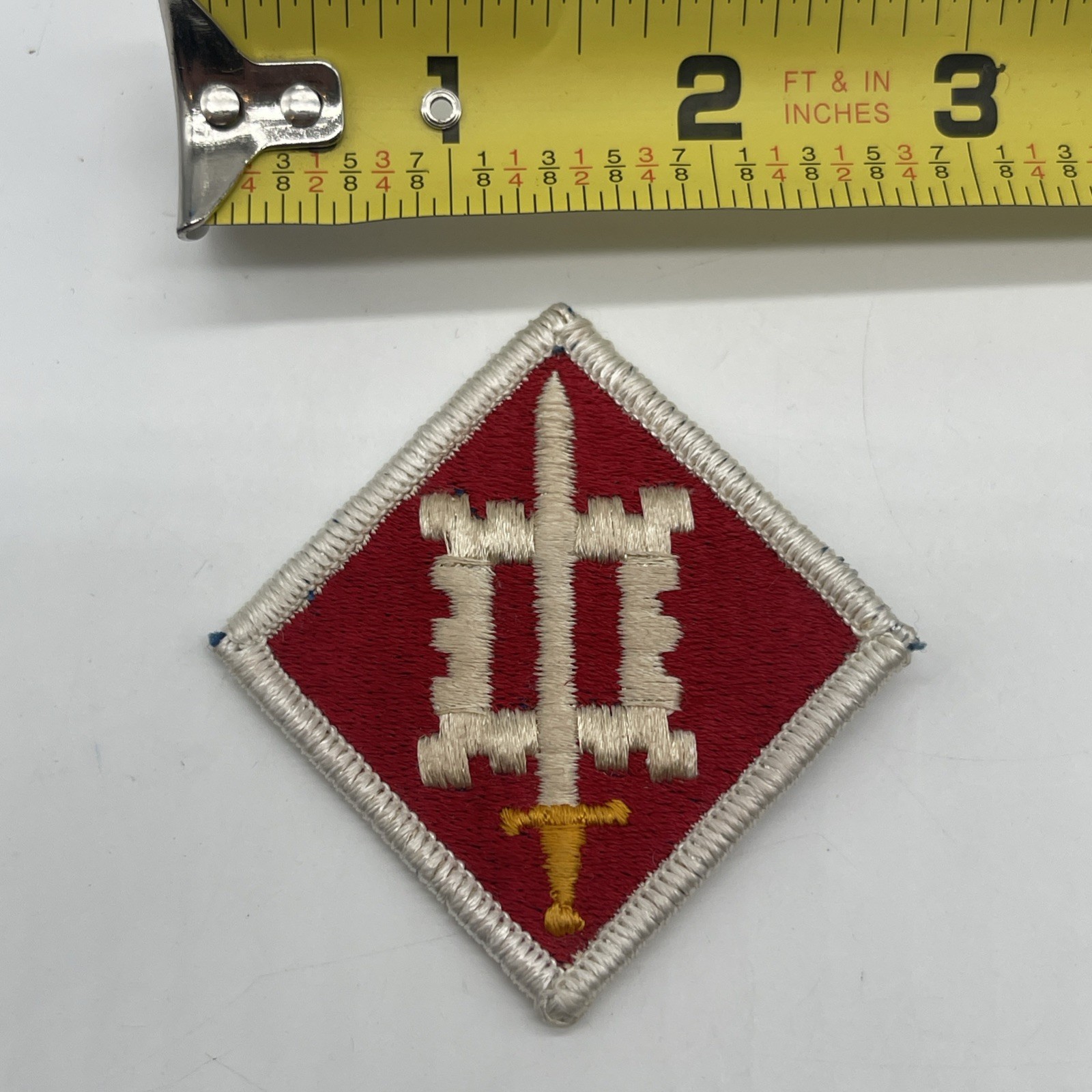 U.S. Military Army18th Engineer Brigade Patch Insignia Full Color Merrowed