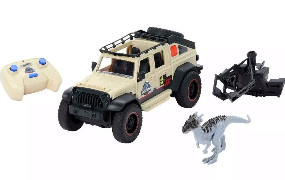 Jurassic World RC Jeep GLADIATOR Full Function Control + Dinosaur & Claw 🌟NEW🌟