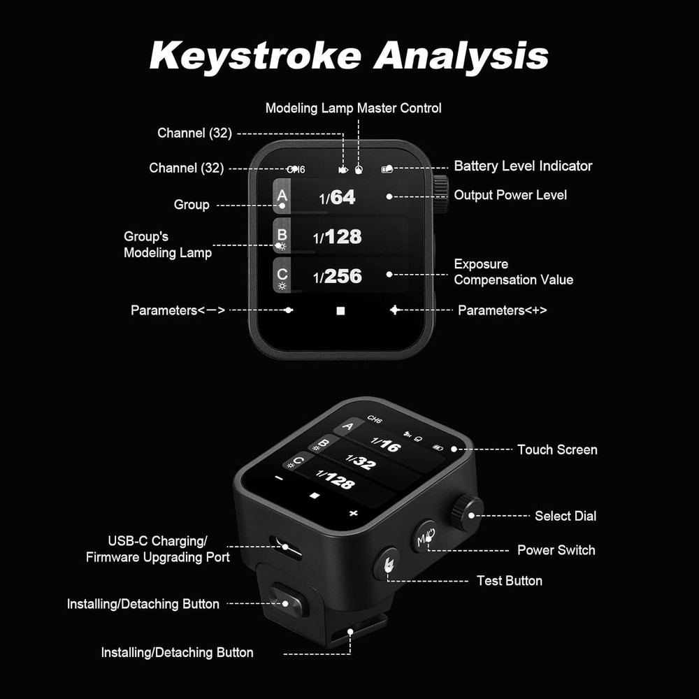 X3S X3-S TTL Wireless Flash Trigger for Sony Camera,Oled Touchscreen Flash Trans