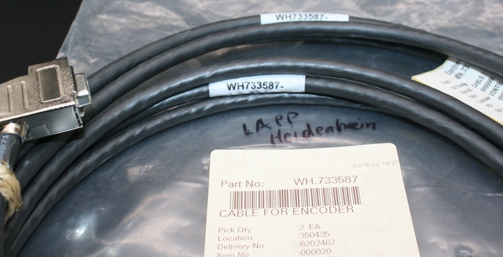 Two (2) LAPP 70388718 Encoder Cables 300V Contiweb WH.733587 NEW