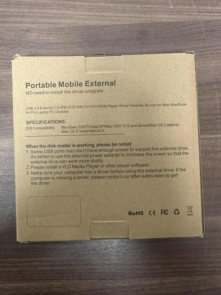 POP-UP Mobile External CD/DVD Drive Brand New