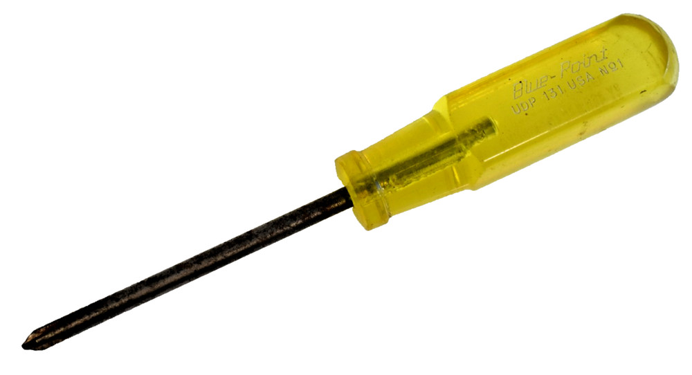 Blue Point Tools UDP131 #1 Phillips Screwdriver Yellow Hard Plastic Handle