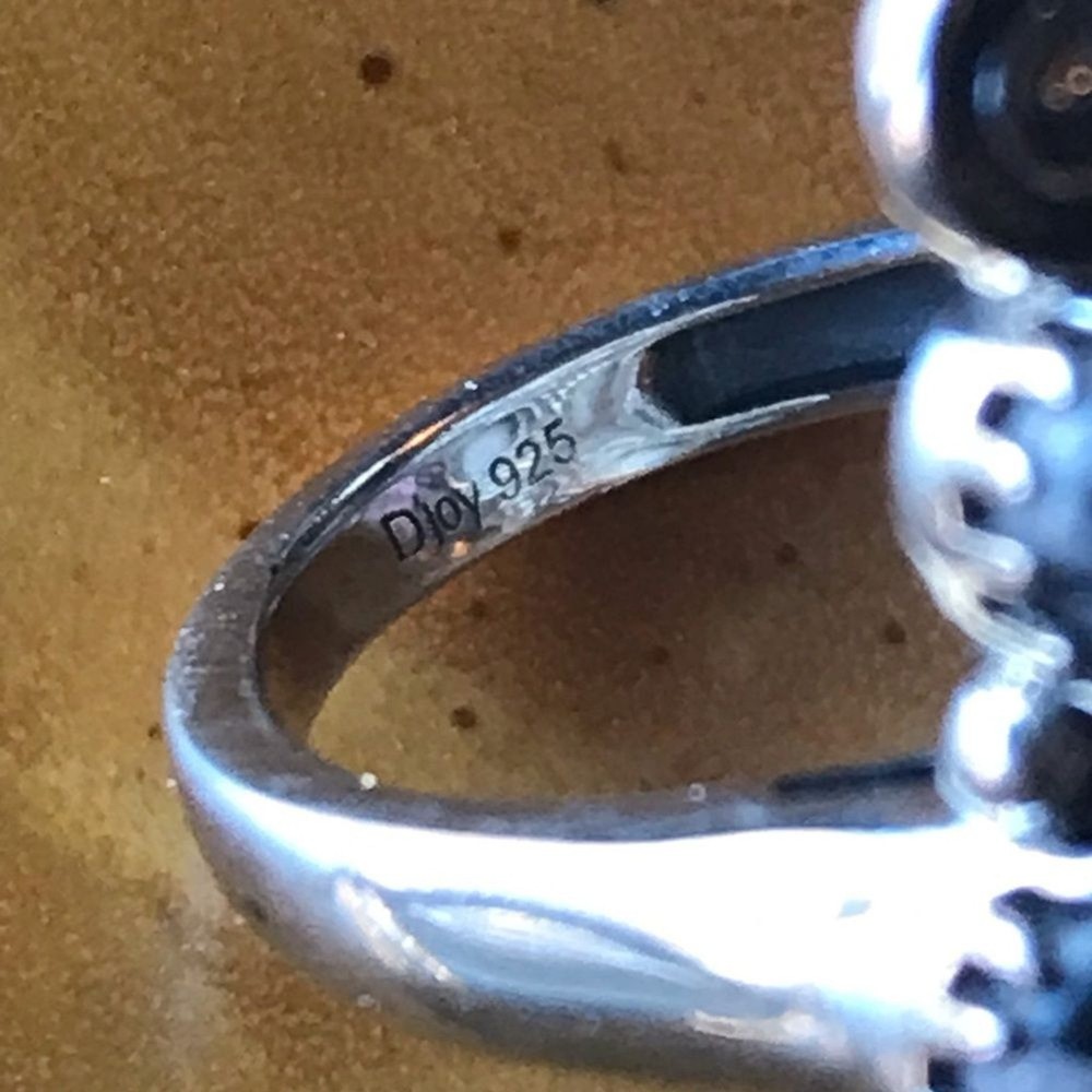 Natural White Buffalo Sterling Silver Statement Ring Size 6