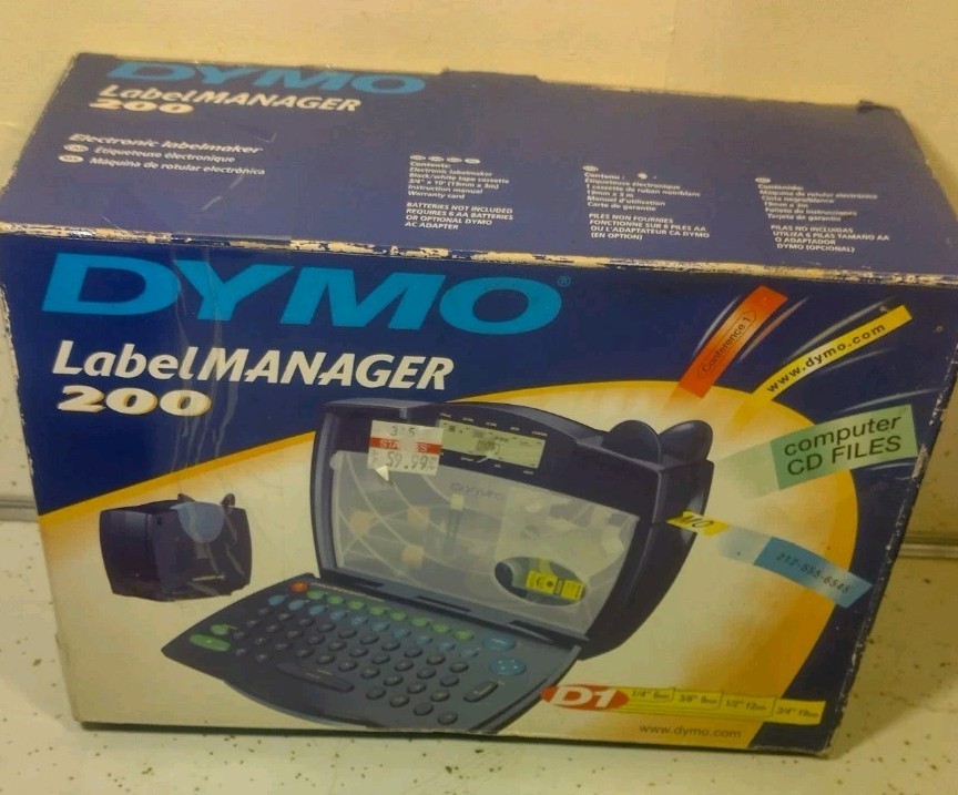 Dymo Label Manager Maker 200 Machine W Box Tested Working