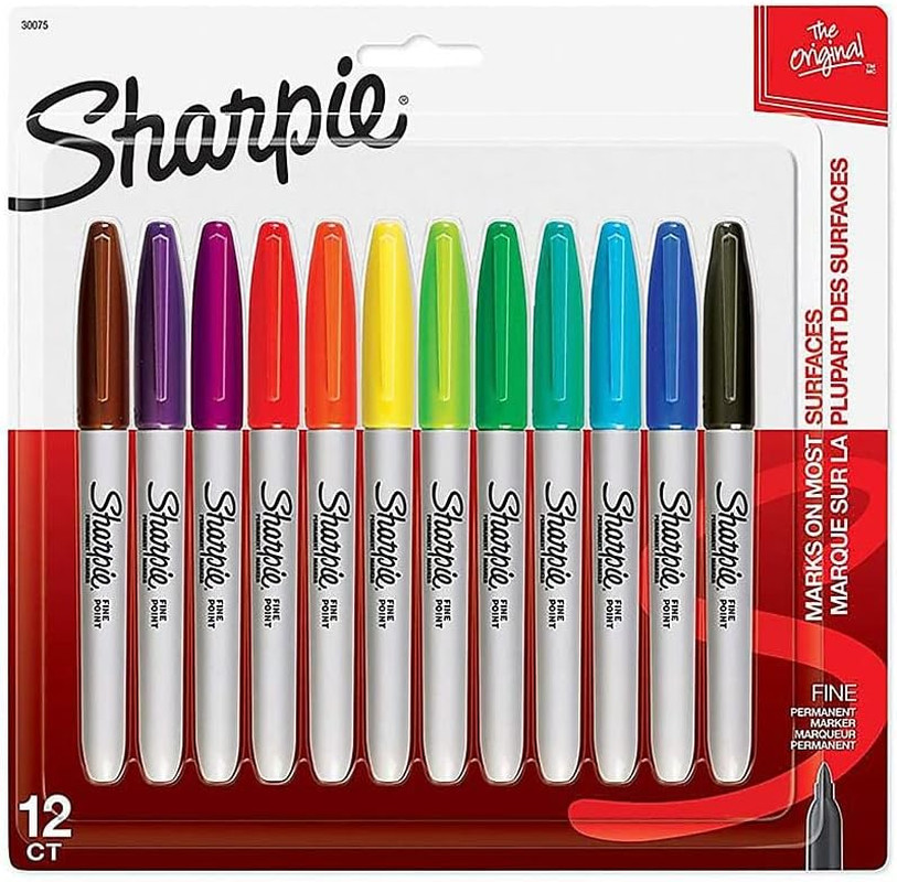 SHARPIE FINE12CT MARKER SET, Multicolor 12 Count