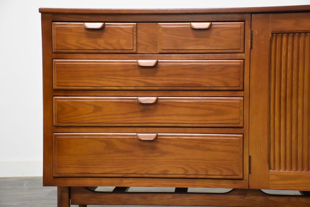 Mid Century Modern Chestnut Credenza