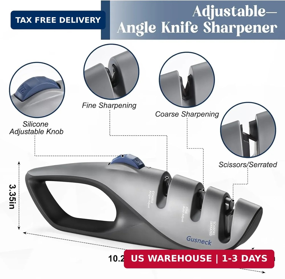 5-Angle Adjustable Knife Sharpener,Handheld Pocket Knife Sharpener, Suitable for