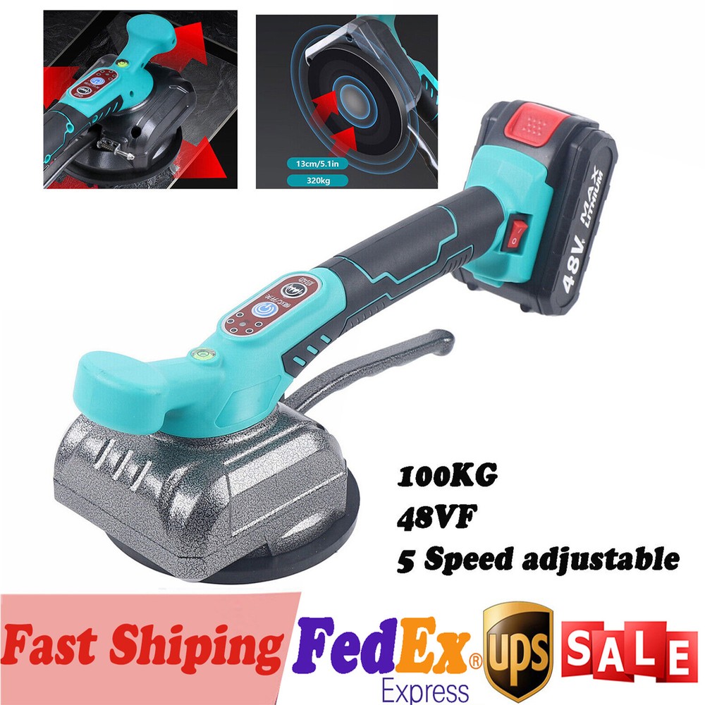 Handheld Tile Vibrator Tile Leveling Machine Speed Adjustable Tiler Suction Cup