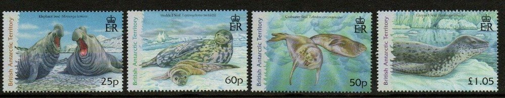 BRITISH ANTARCTIC TERRITORY-SG448-451 SEALS MNH