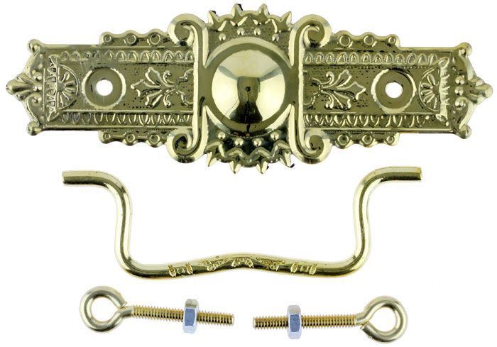3" Stamped Eastlake Style Bail Pull Solid Brass