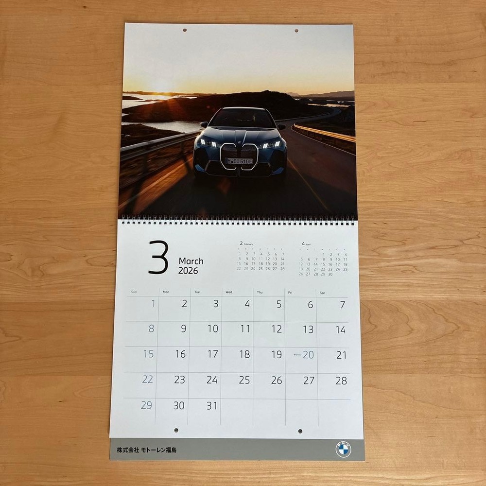 Bmw 2026 Wall Calendar