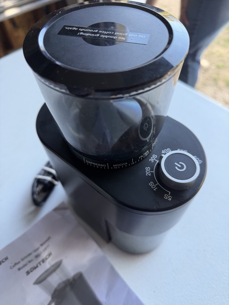 Anti-static Conical Burr Coffee Grinder, Adjustable Electric Mill, 38 Precise...