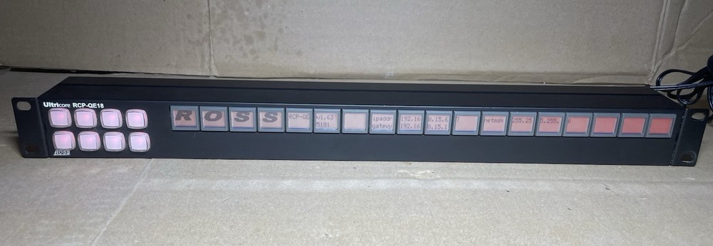 Ross RCP-QE18 Remote Control Panel – 18 Button Broadcast Switcher Panel