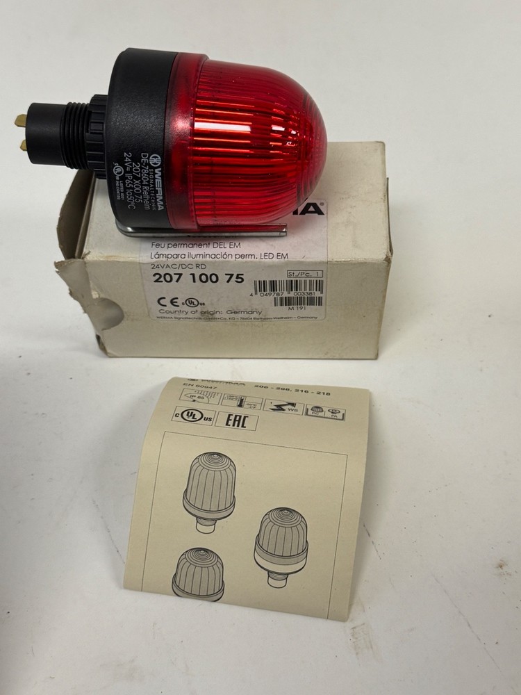 New Werma  DE-78604 Stack Light Base Red Flashing Beacon