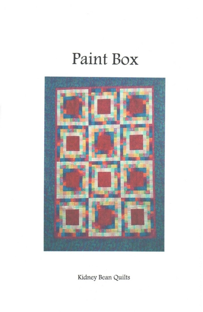 Paint Box Quilt Sewing Pattern Multiple Sizes  Kidney Bean Quilts