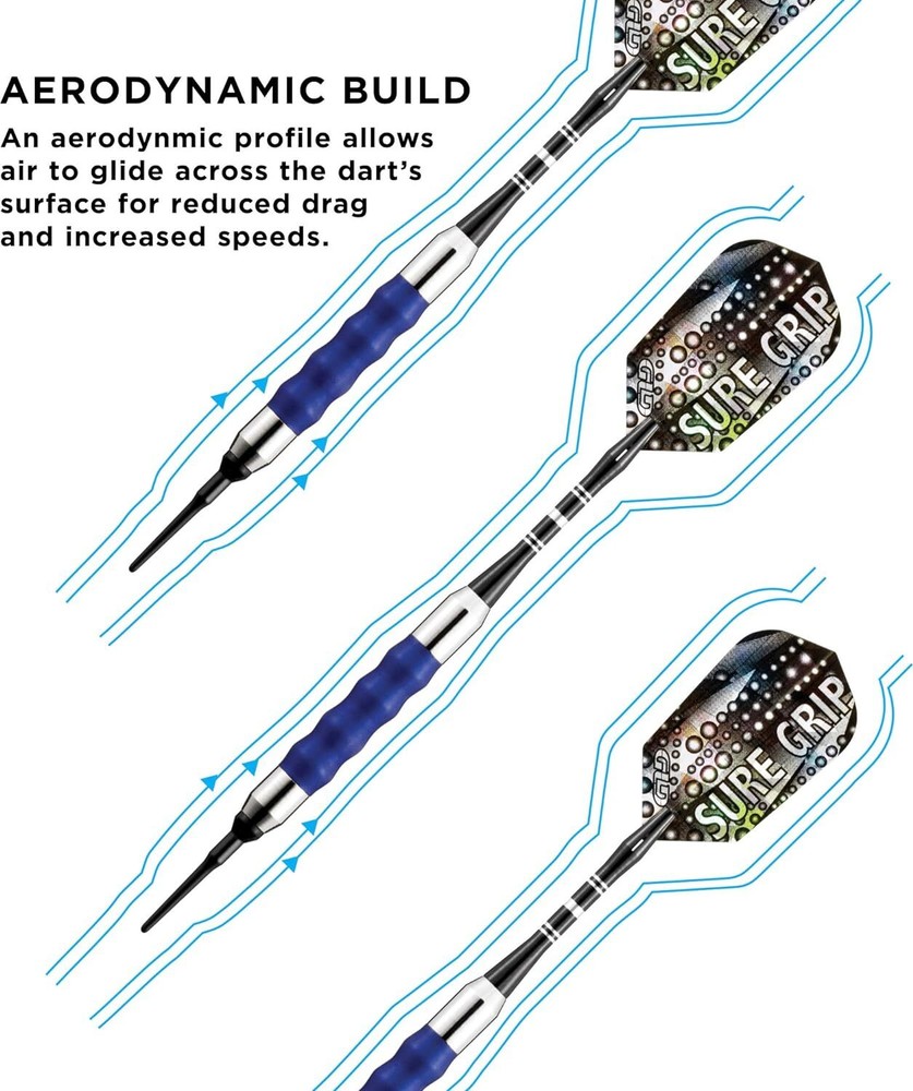 Viper Sure Grip Soft Tip Darts,Blue