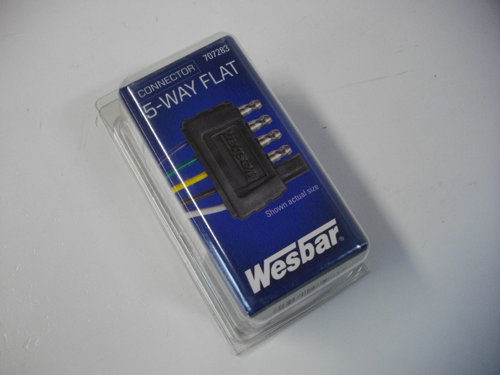 Wesbar 707283 5-Way Flat Light Connector Trailer Side