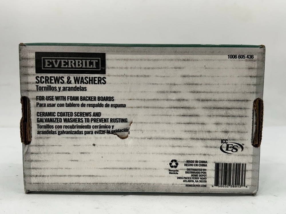 2 boxes Everbilt Watershield Shower System Foam Cement Backer Board Hardware Set