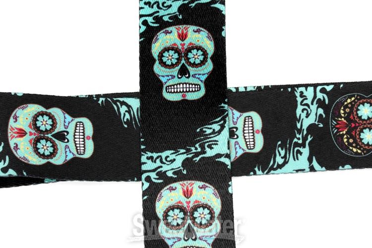 Lock-It Straps Plush Poly Strap - Sugar Skull