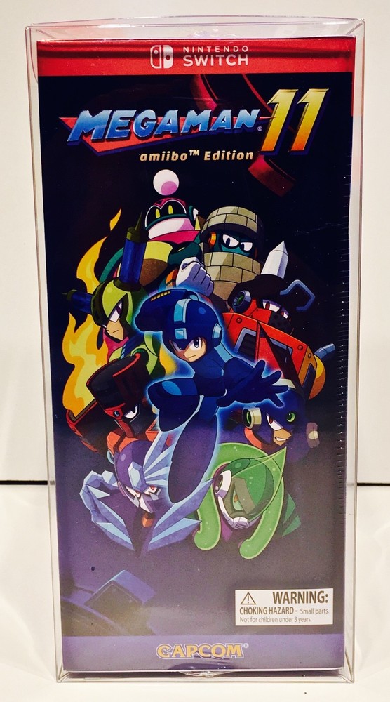 1 Box Protector For MEGA MAN 11 AMIIBO EDITION Nintendo Switch Display Case