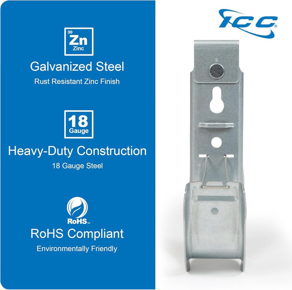Galvanized Ceiling Mount J Hook 2” - 25 Pack Cable Management Clips