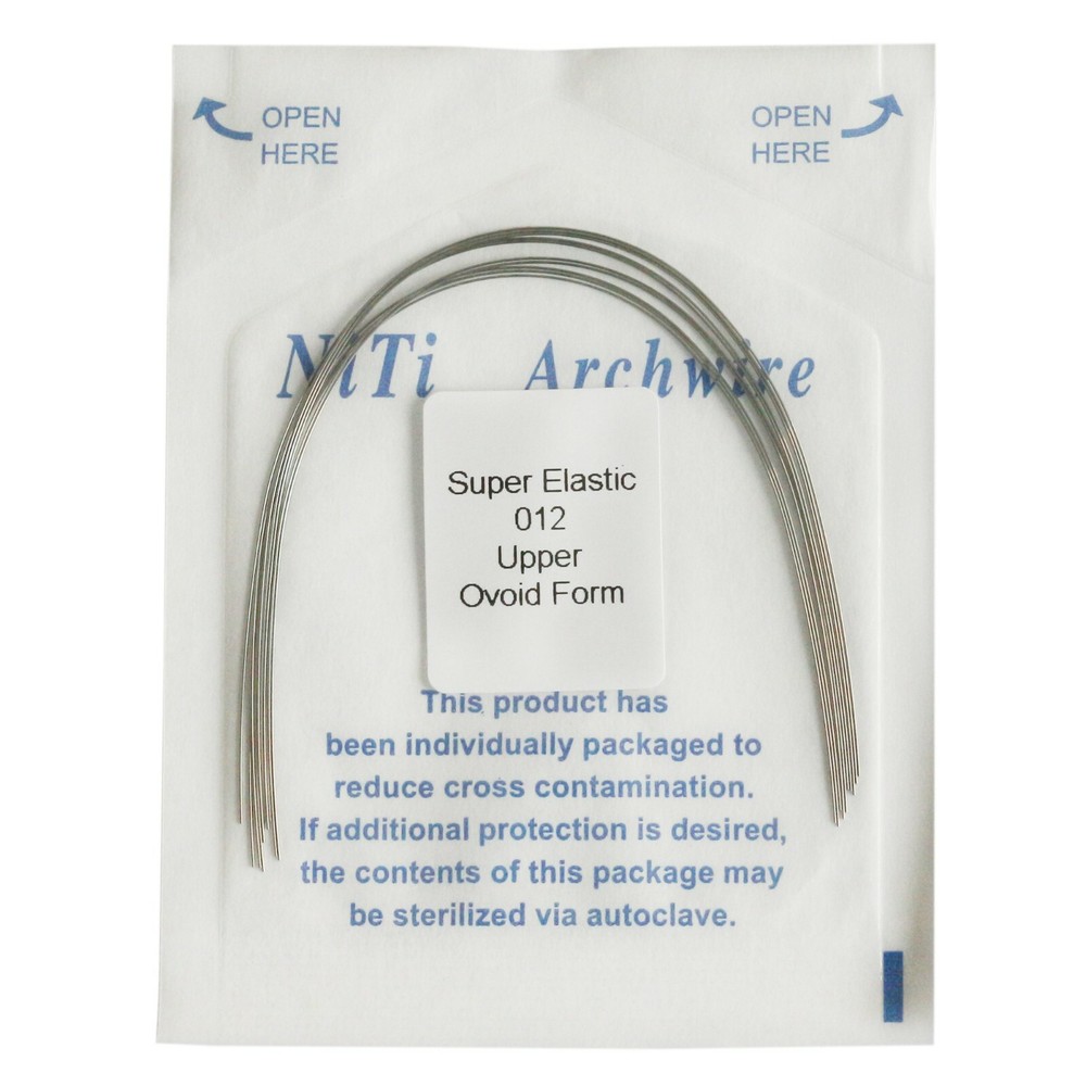100pcs Dental Orthodontic Arch Wire Niti Super Elastic Round Rectangular Ovoid
