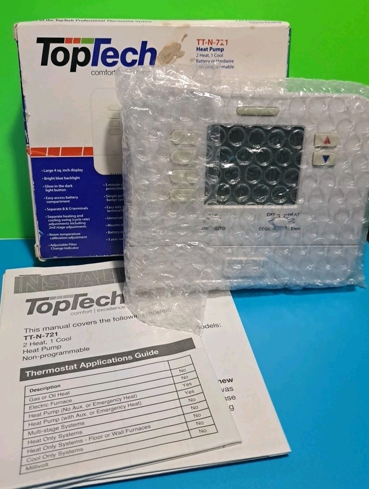 Top Tech Single Stage Non Programable Thermostat TT-N-721