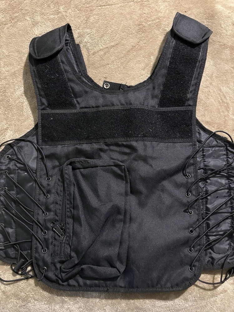 Tactical Multi Purpose Vest, Adjustable, Black Size Small-Large