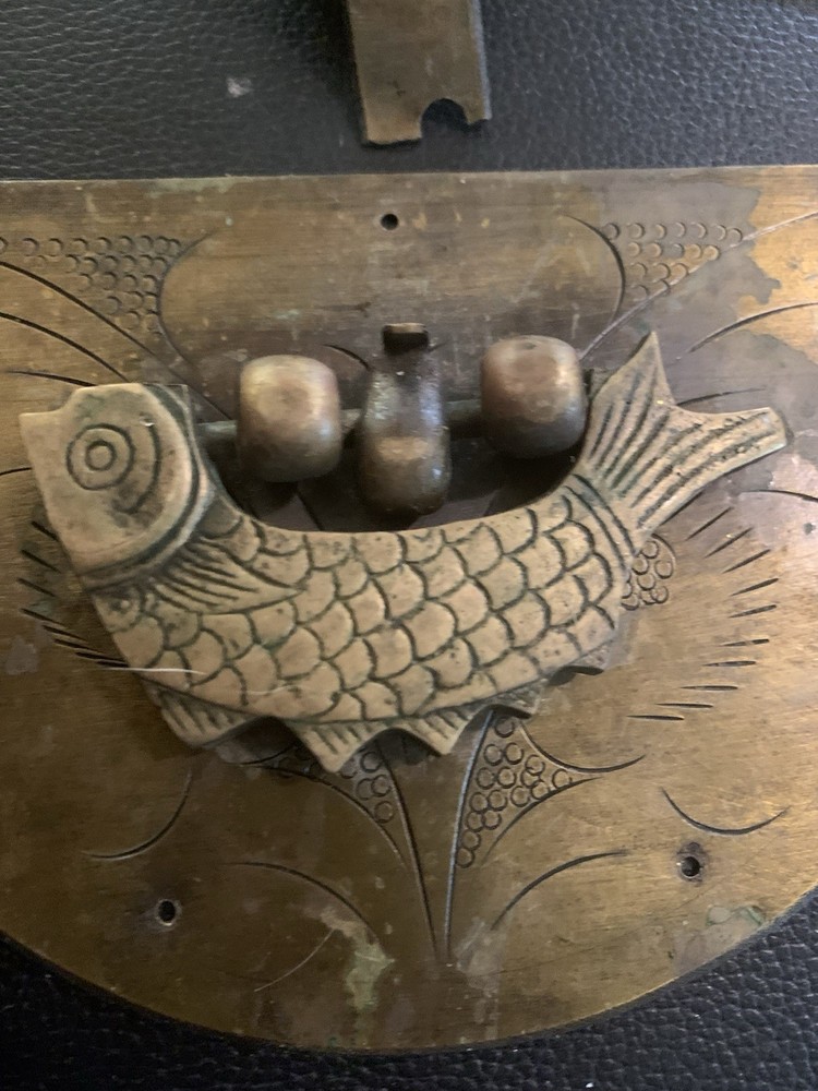 Nice Large Antique Brass Hardware *Fish 🐟Design*