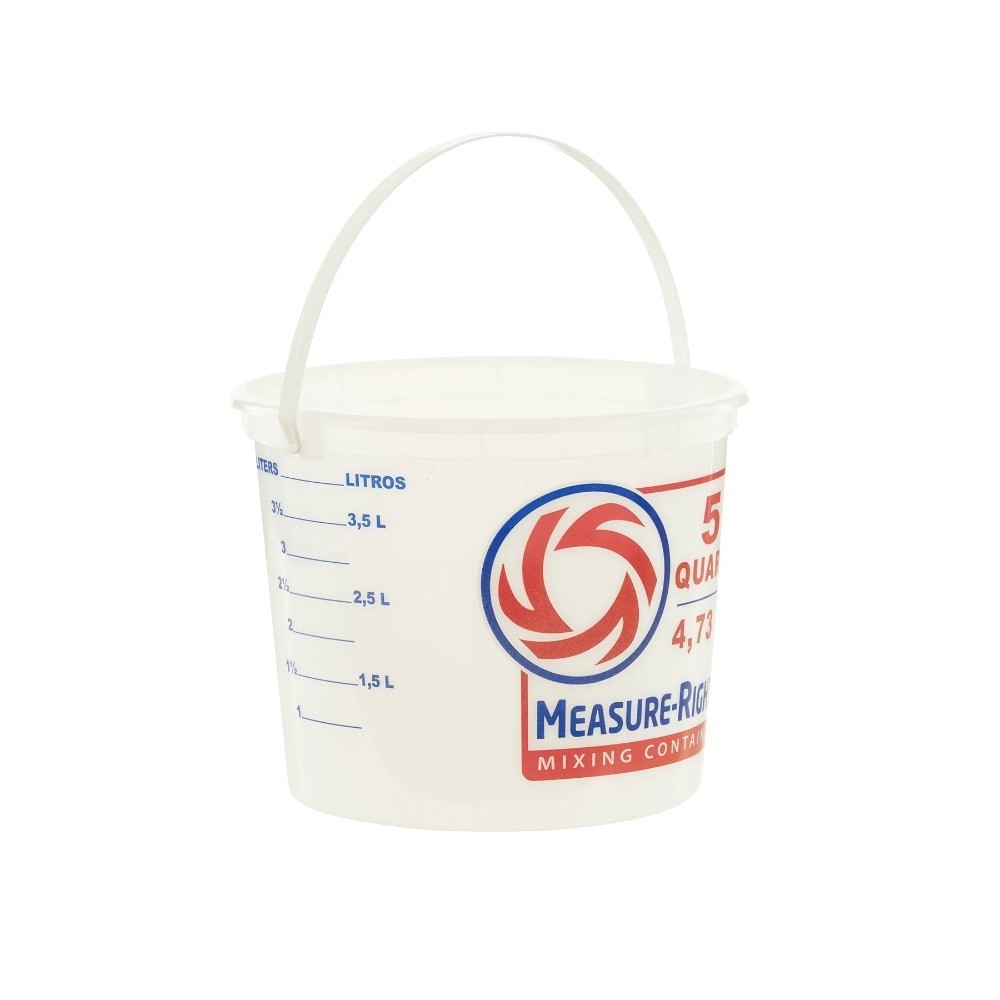 5 Quart Round Plastic Mixing Bucket Translucent 2-Pack