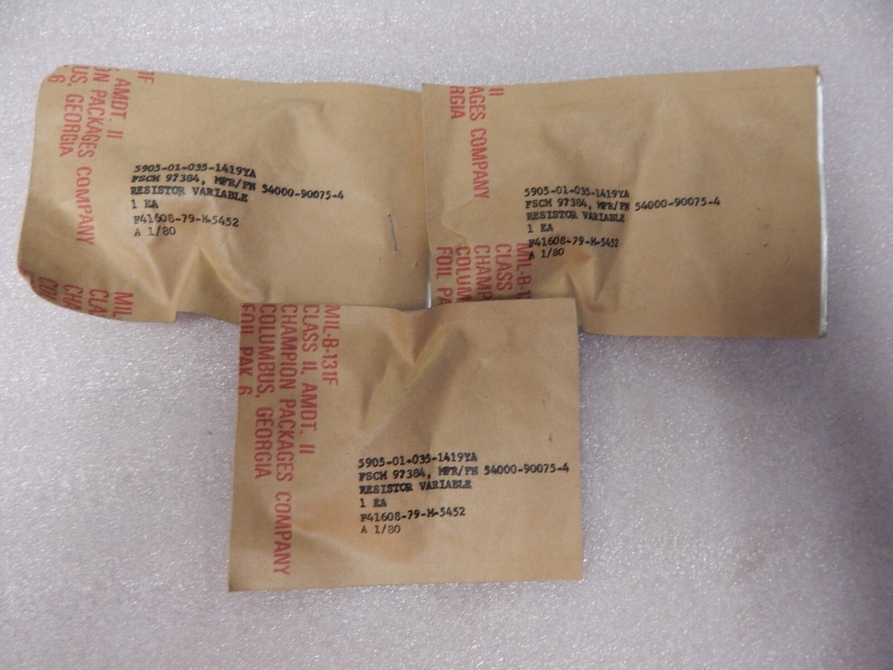 PN# 54000-90075-4 - CLAROSTAT - RESISTOR,VARIABLE