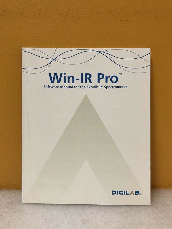 Digilab Win-IR Pro Software Manual For The Excalibur Spectrometer